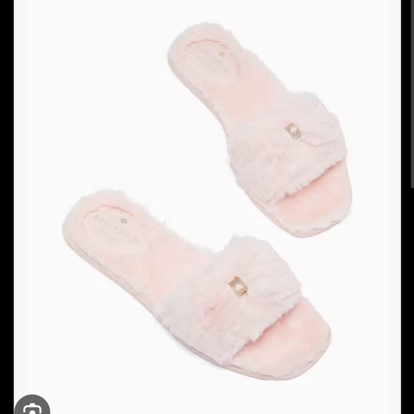 [8] Kate Spade Sandy faux fur slippers BNWT - Picture 2 of 3
